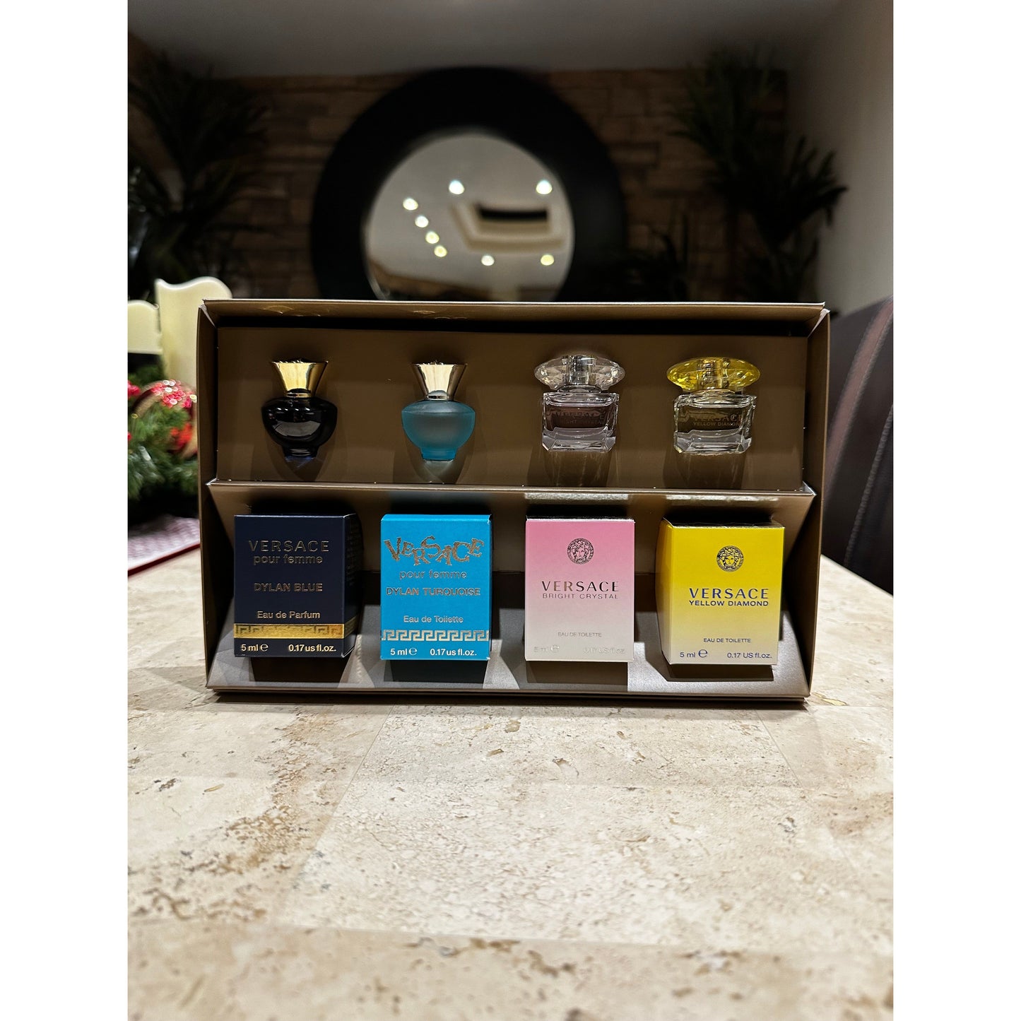 Set De Regalo Versace 4 Perfumes 5ml Para Mujer