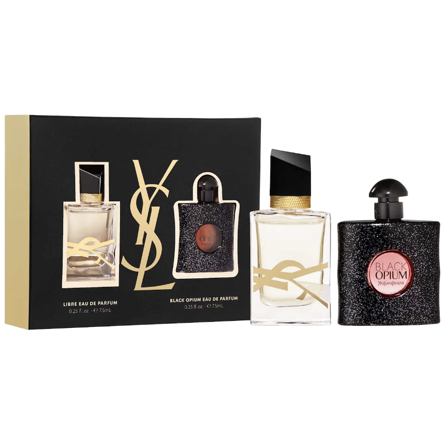 Set de 2 Piezas Yves Saint Laurent YSL Libre 7.5ml y Black Opium 7.5ml Para Mujer
