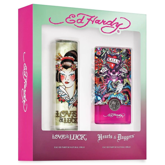 Ed Hardy Love Luck and Heart Daggers Set Perfume Para Mujer 100ml Eau de Parfum