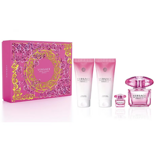 Versace Bright Crystal Absolu Set Perfume Para Mujer 90 ml Eau De Parfum